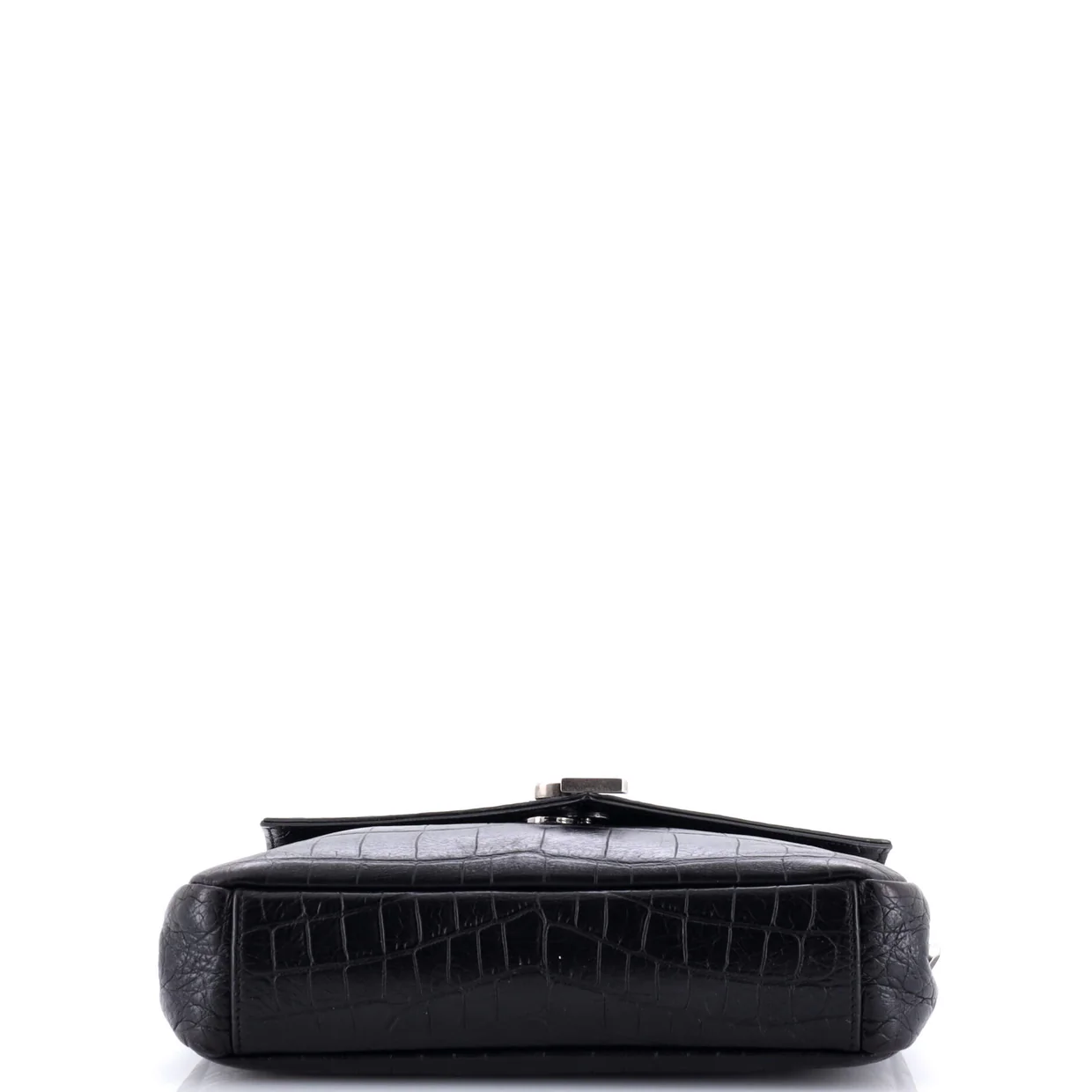 Classic Monogram College Bag Crocodile Embossed Leather Medium - Deep Luxury