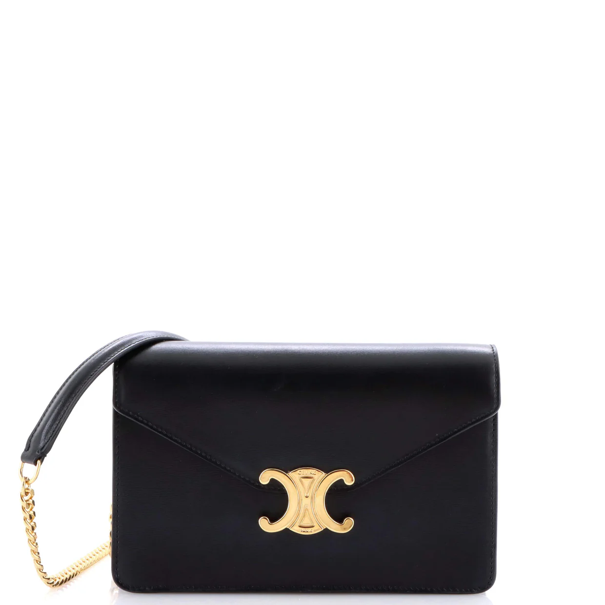 Margo Triomphe Wallet on Chain Leather - Deep Luxury