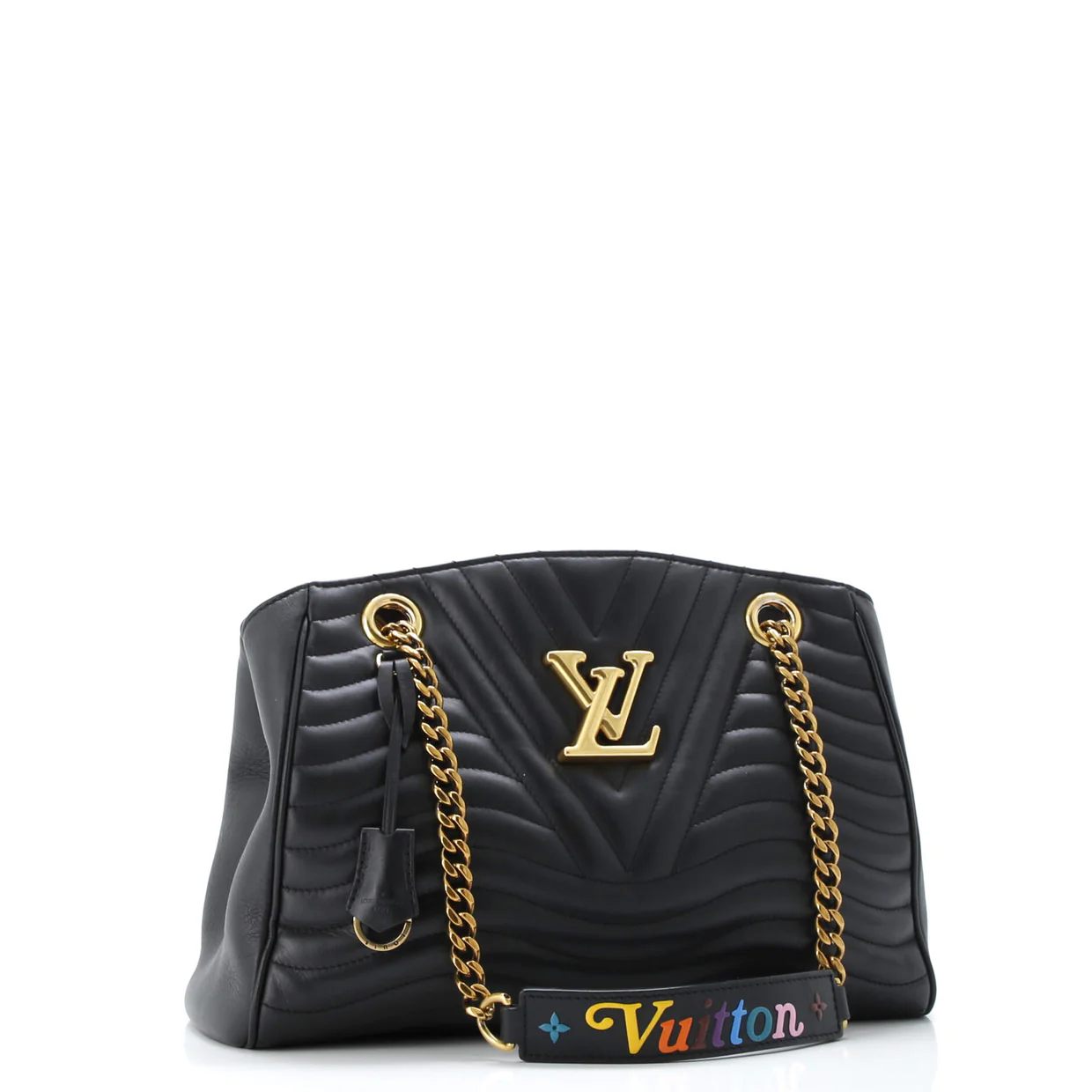 New Wave Chain Tote Quilted Leather - Deep Luxury