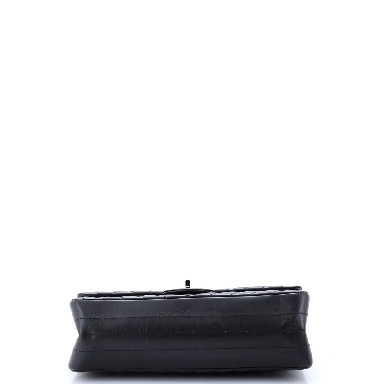 So Black Reissue 2.55 Flap Bag Chevron Aged Calfskin 225 - Deep Luxury