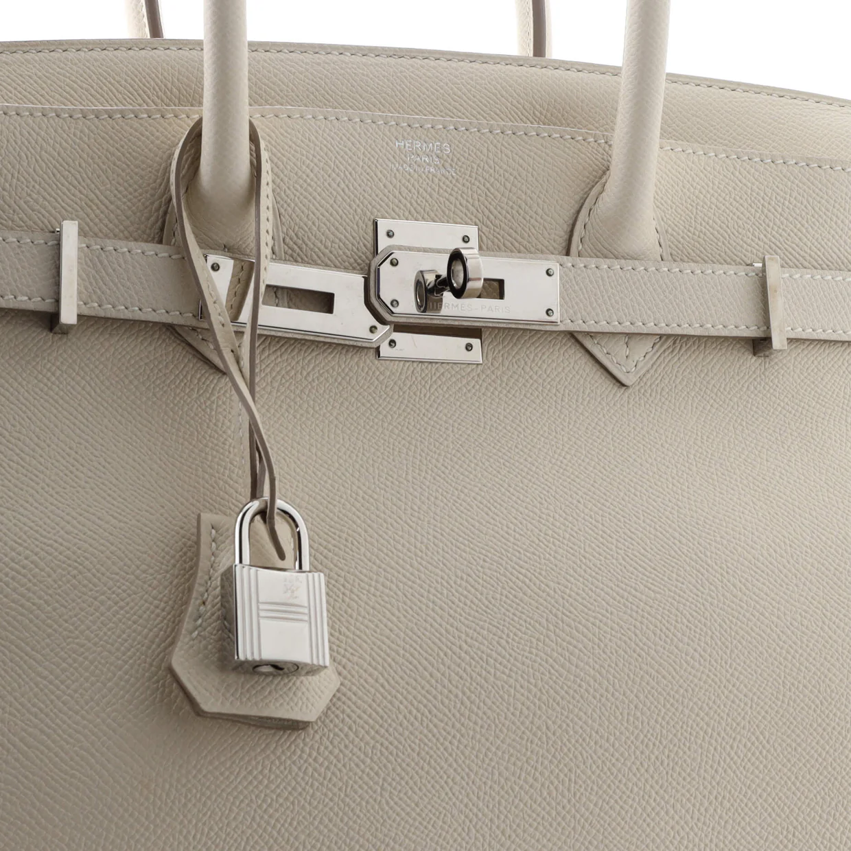Birkin Handbag Light Epsom with Palladium Hardware 30 - Deep Luxury