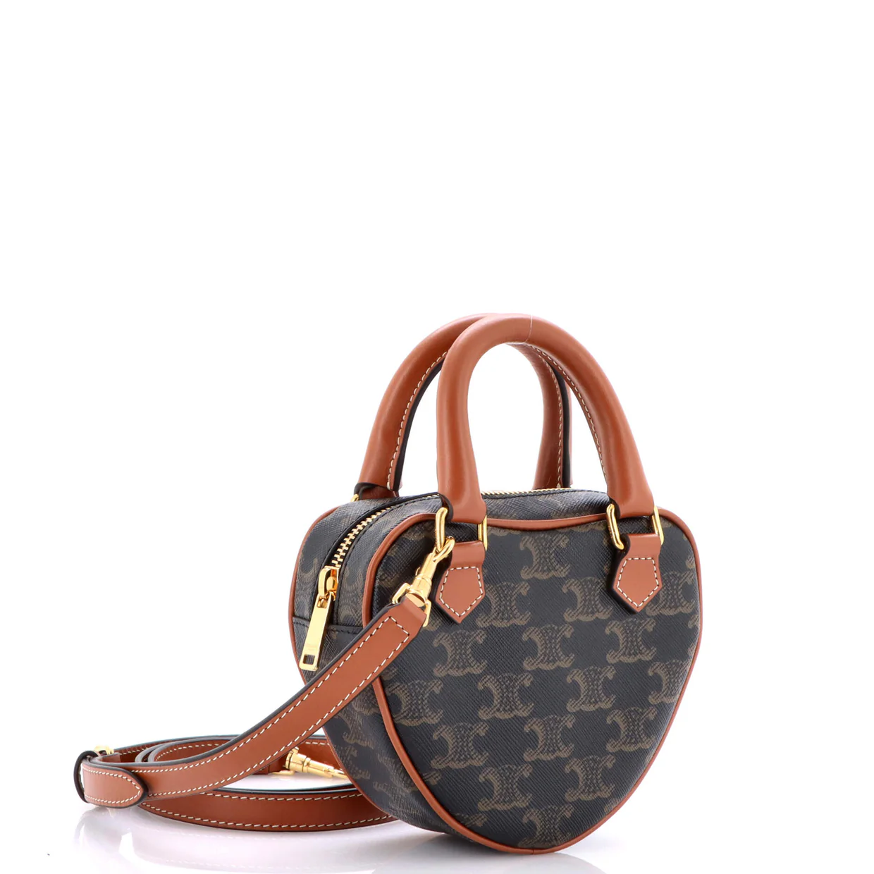 Heart Bag Triomphe Coated Canvas Medium - Deep Luxury