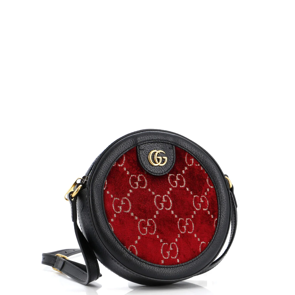Ophidia Round Shoulder Bag GG Velvet Mini - Deep Luxury