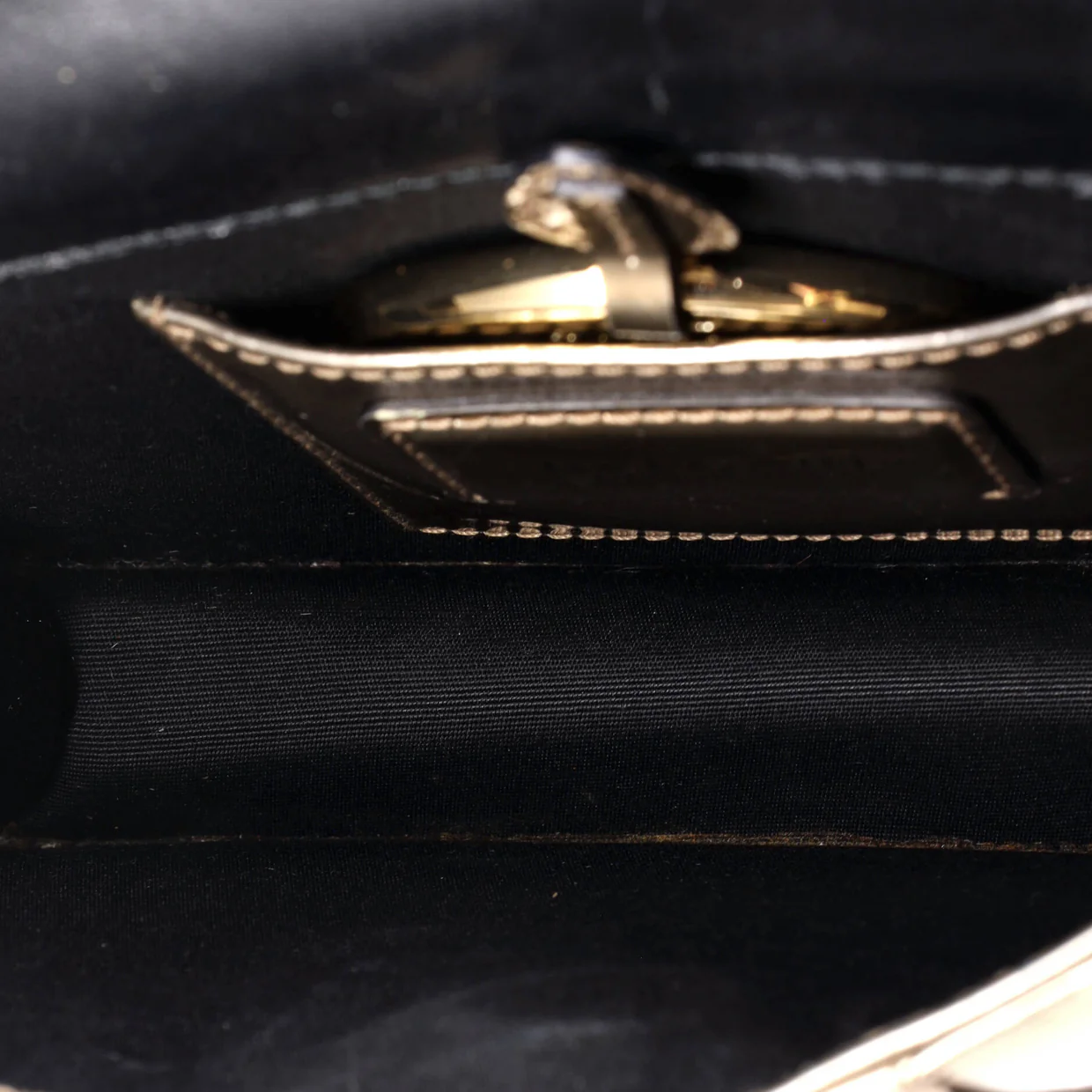 Serpenti Forever Square Shoulder Bag Metallic Leather Small - Deep Luxury