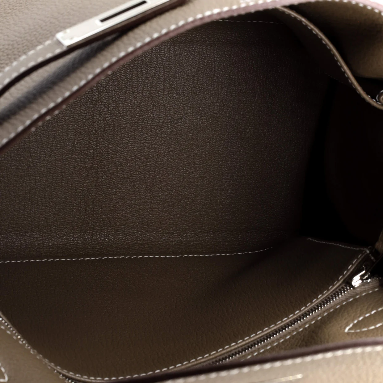 Kelly Handbag Grey Togo with Palladium Hardware 28 - Deep Luxury