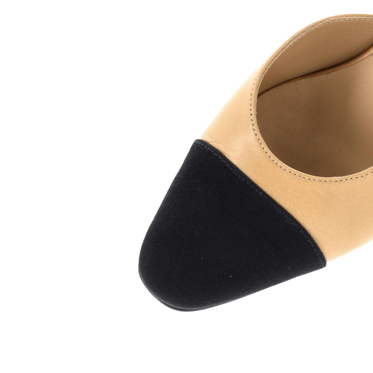 Women’s Cap Toe Slingback Pumps Leather with Grosgrain - Deep Luxury