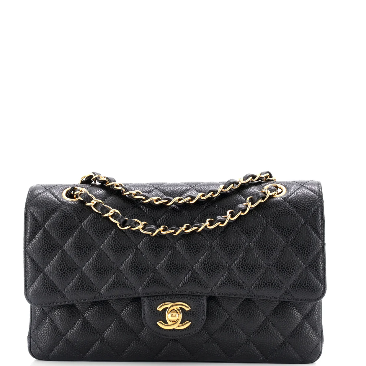 Classic Double Flap Bag Quilted Caviar Medium - Deep Luxury