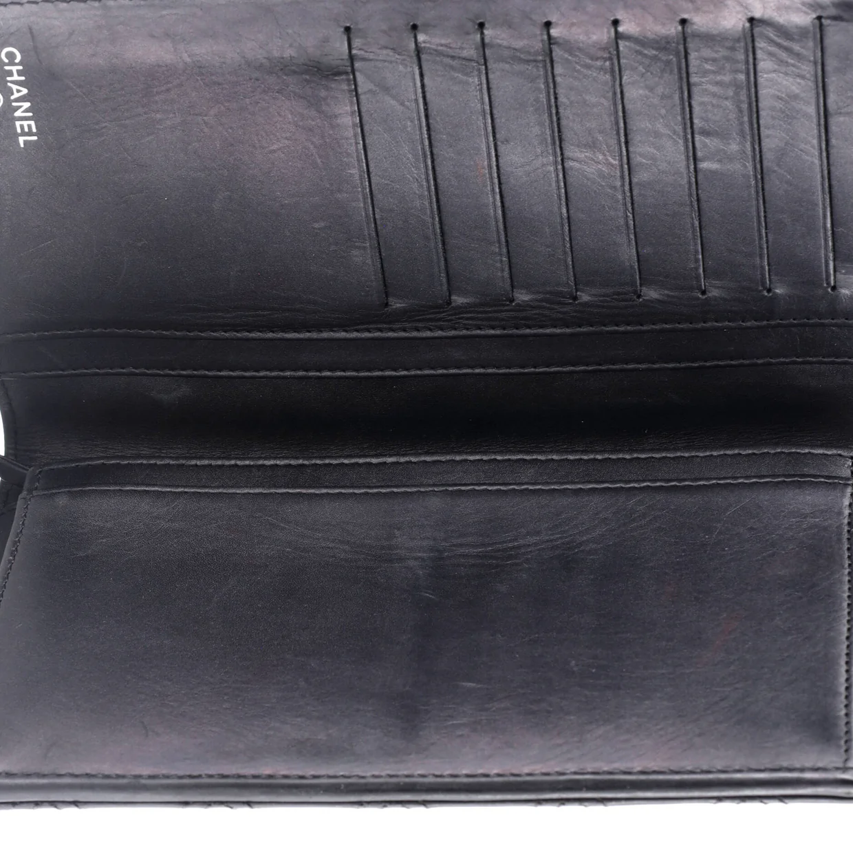 Double Stitch L-Yen Wallet Quilted Lambskin - Deep Luxury