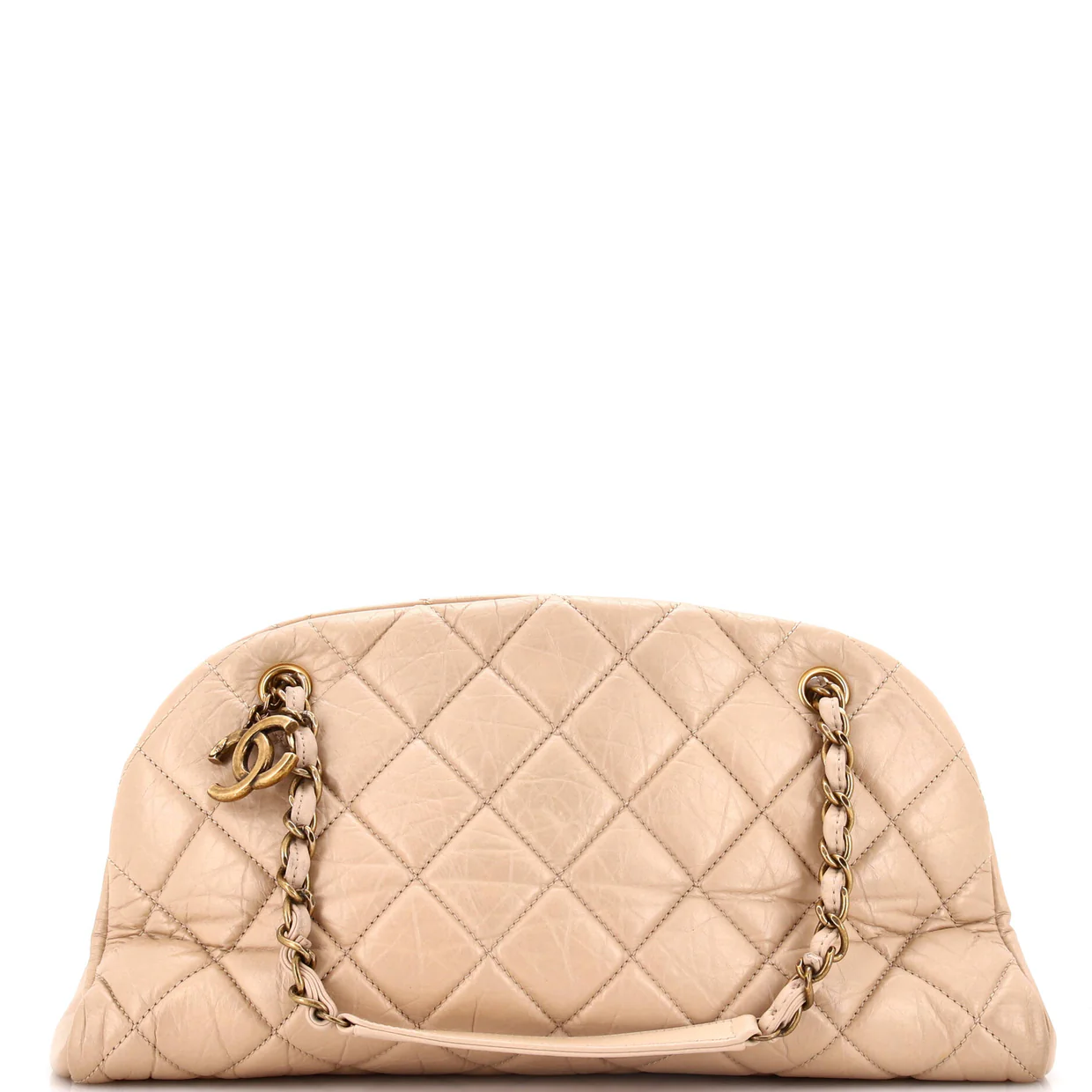 Just Mademoiselle Bag Quilted Aged Calfskin Medium - Deep Luxury