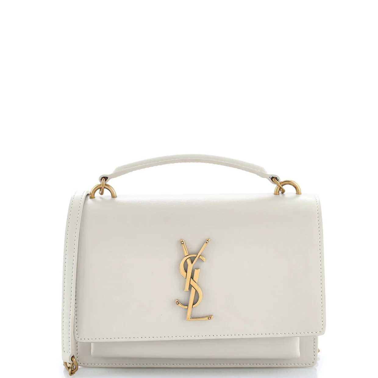 Sunset Top Handle Chain Wallet Leather - Deep Luxury