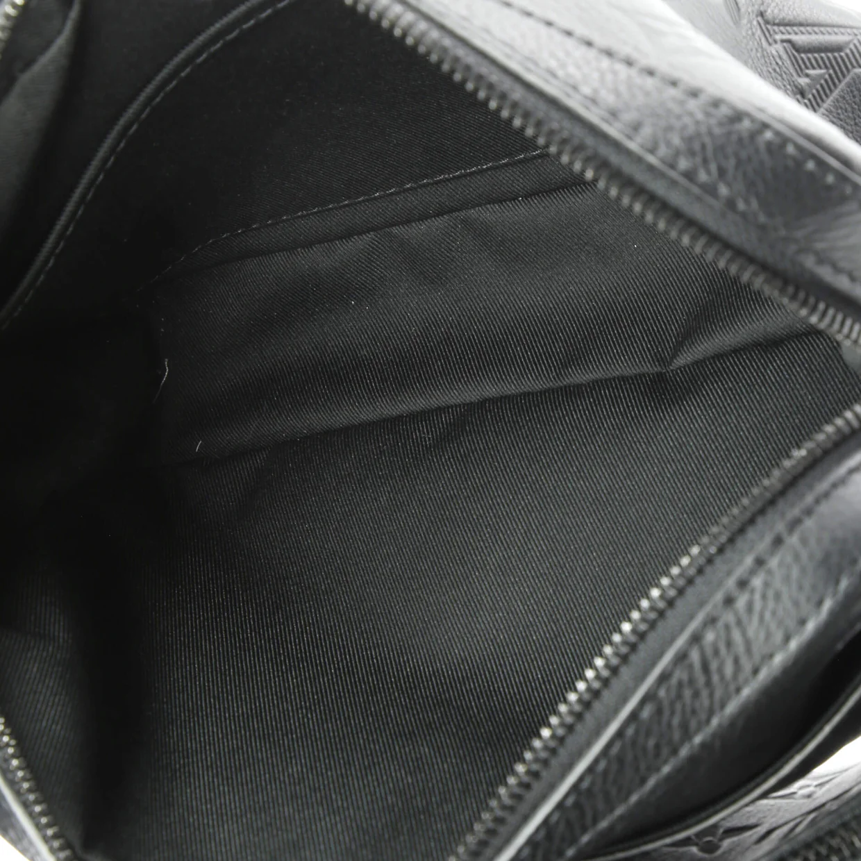 Trio Messenger Bag Monogram Shadow Leather - Deep Luxury