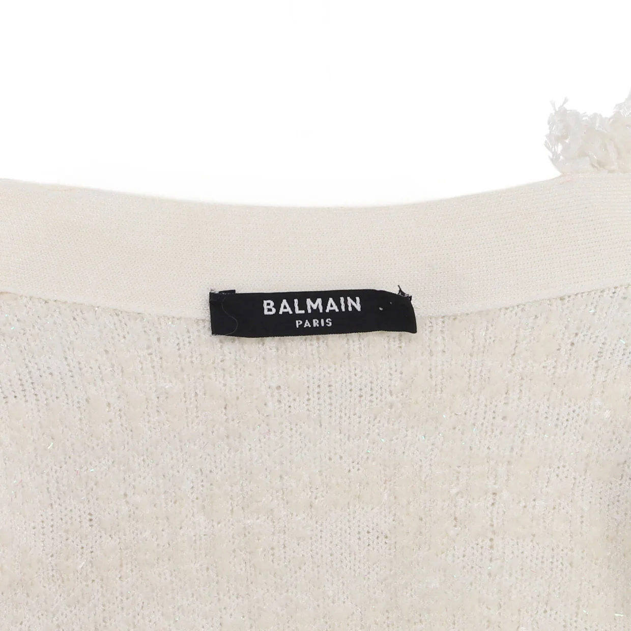 Women's Fringe Trim Collarless Pocket Jacket Tweed - Deep Luxury