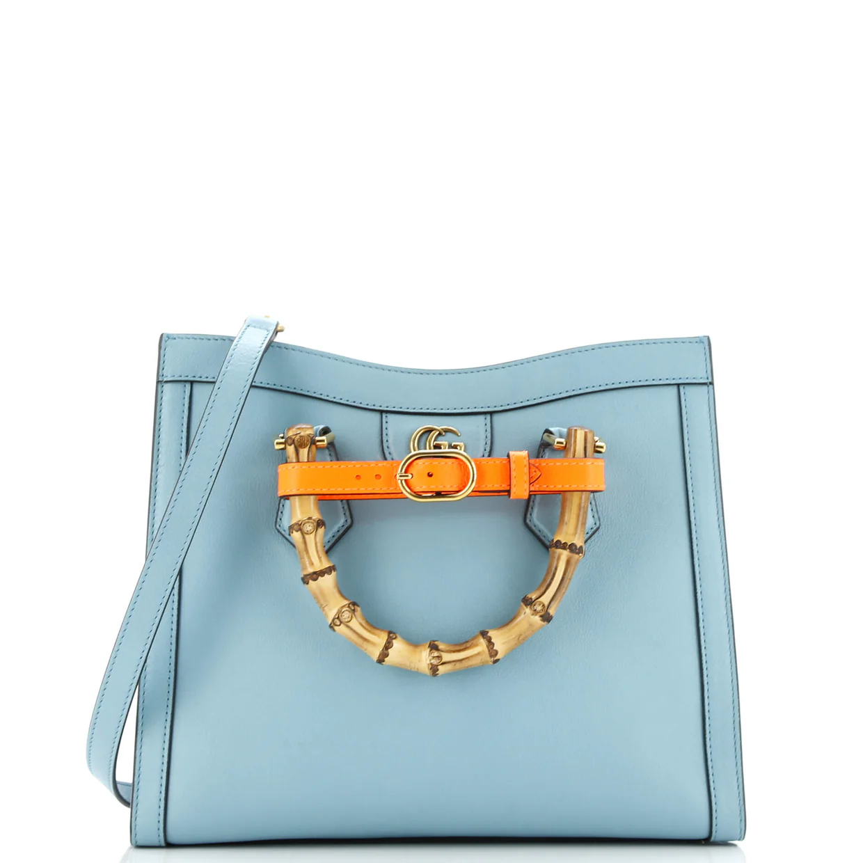 Diana NM Bamboo Handle Tote Leather Small - Deep Luxury