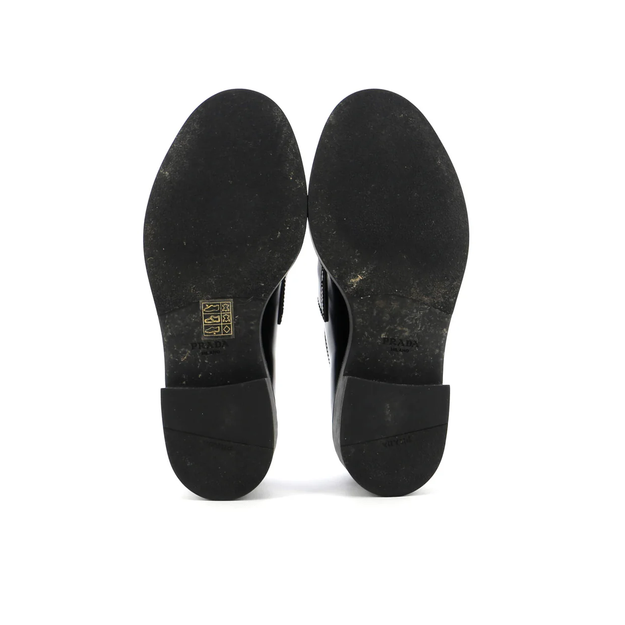 Women's Triangle Logo Loafers Spazzolato Leather - Deep Luxury