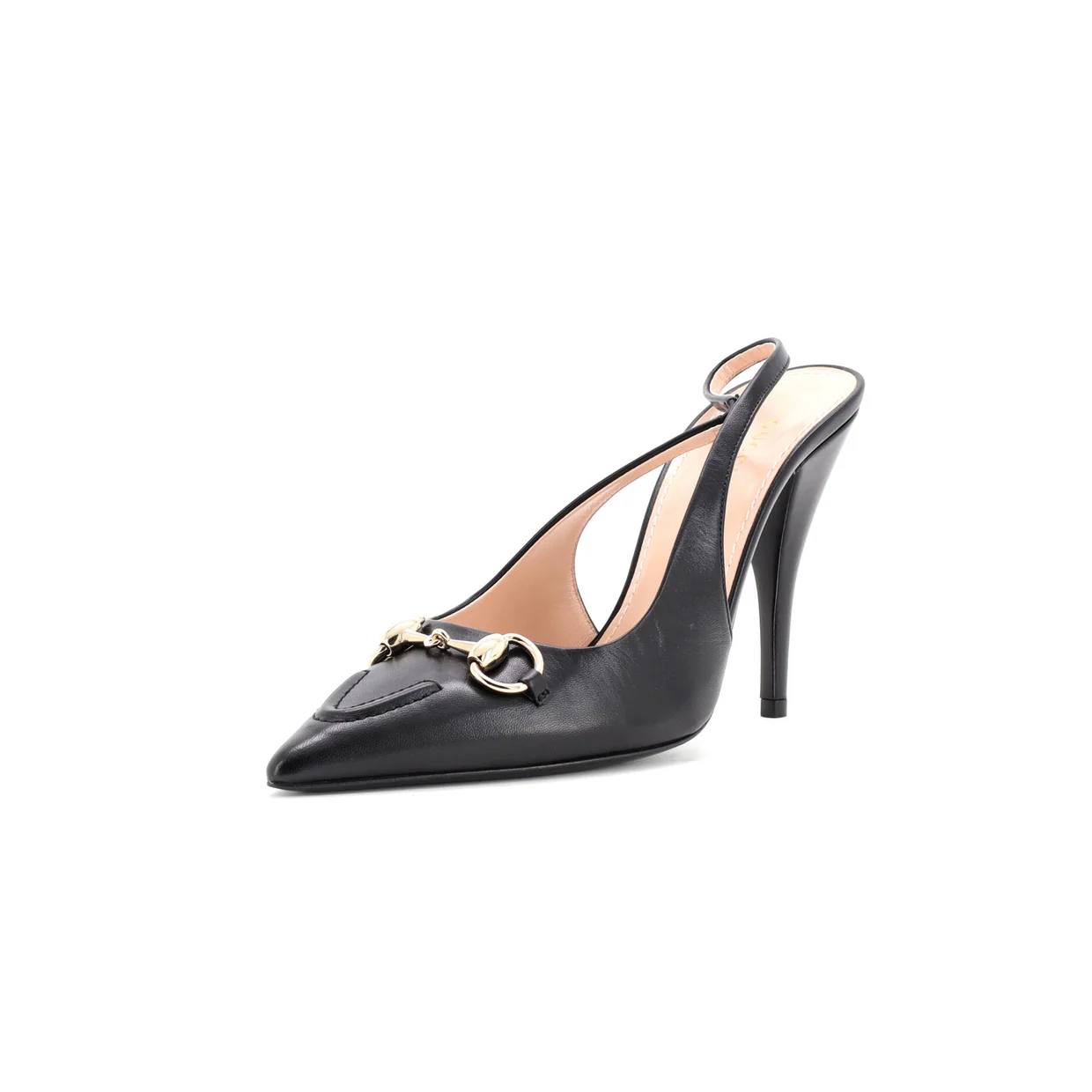 Women's Horsebit Pointed Toe Slingback Pumps Leather - Deep Luxury