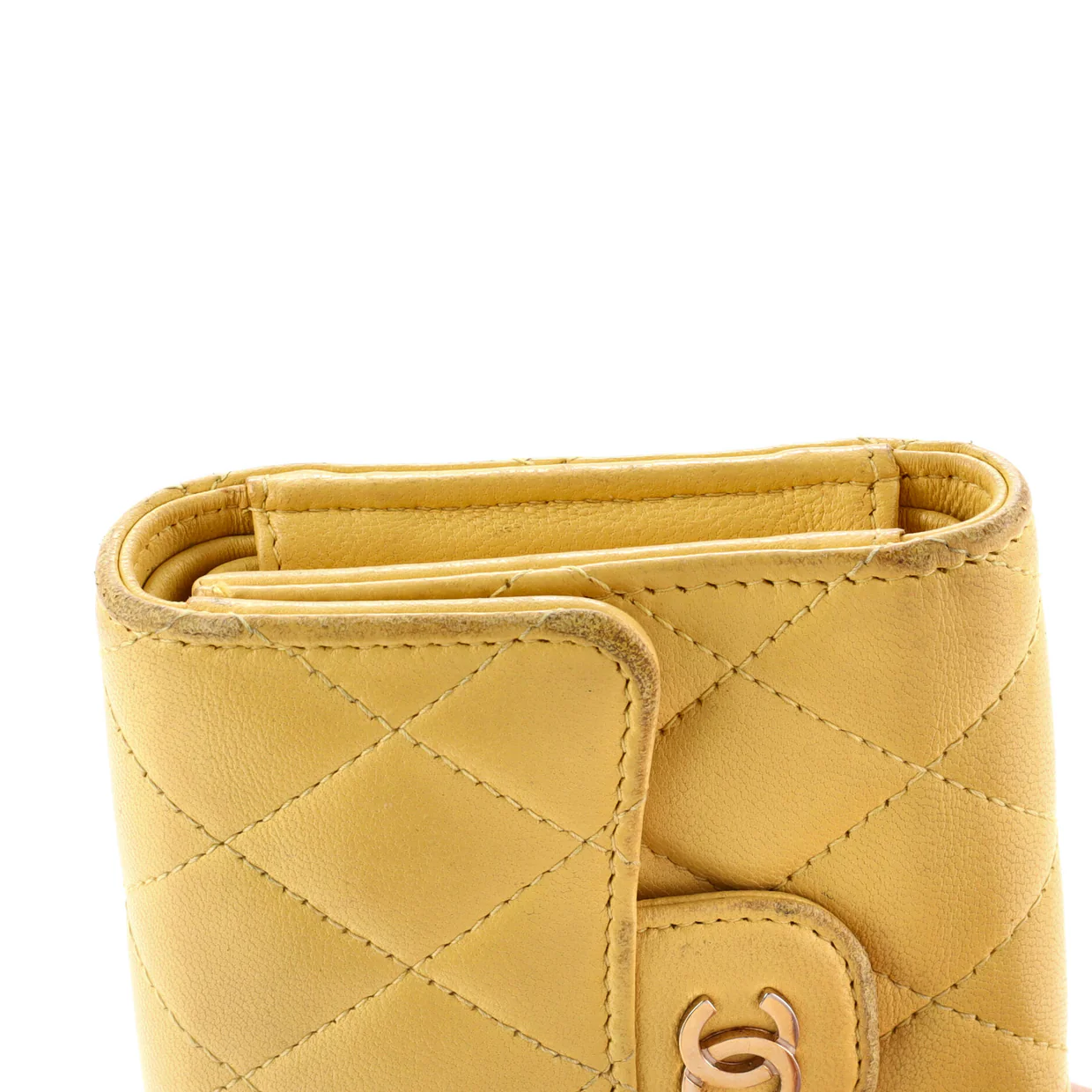 CC Compact Classic Flap Wallet Quilted Lambskin - Deep Luxury