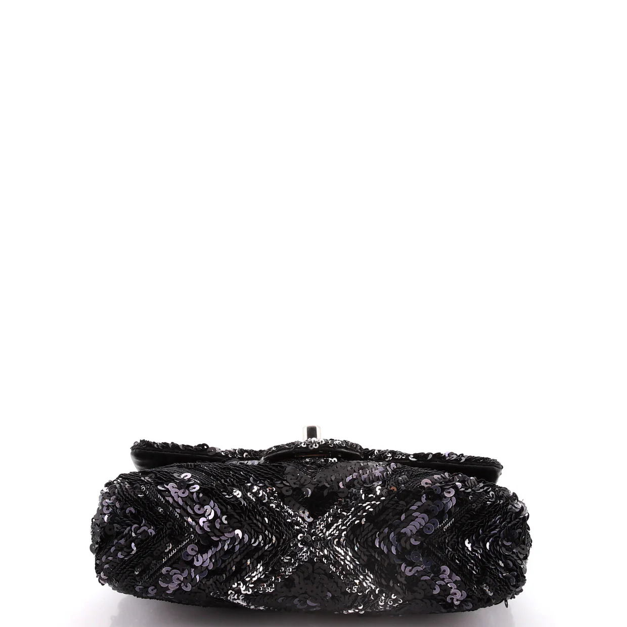 CC Flap Bag Chevron Sequins Mini - Deep Luxury