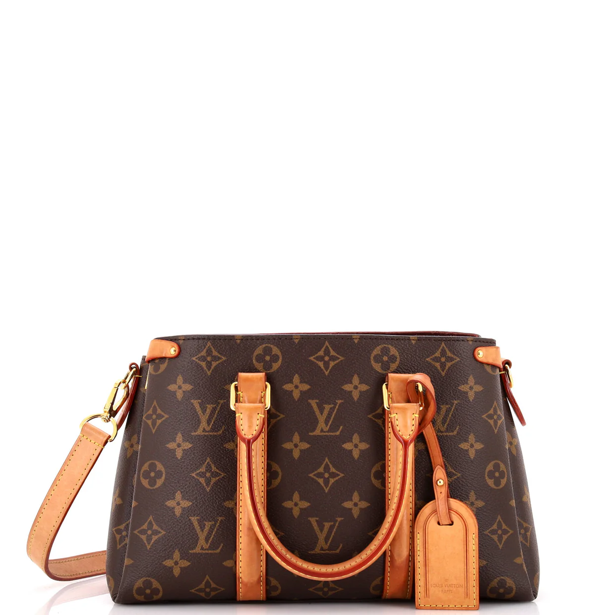 Soufflot Tote Monogram Canvas with Leather BB - Deep Luxury