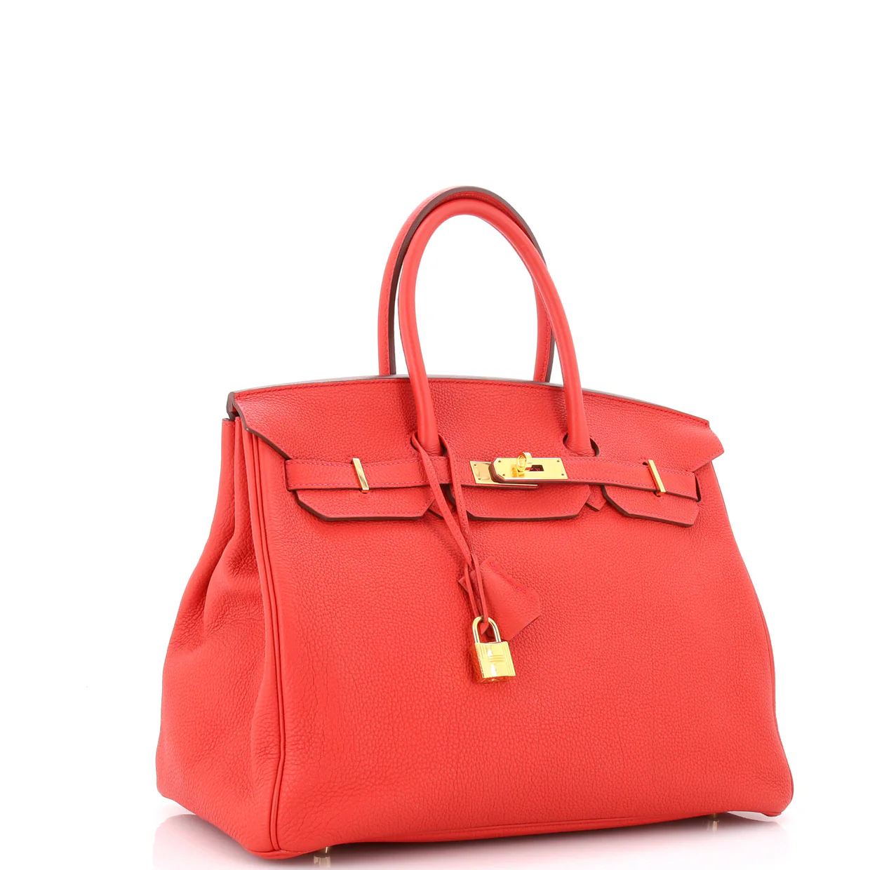 Birkin Handbag Geranium Togo with Gold Hardware 35 - Deep Luxury