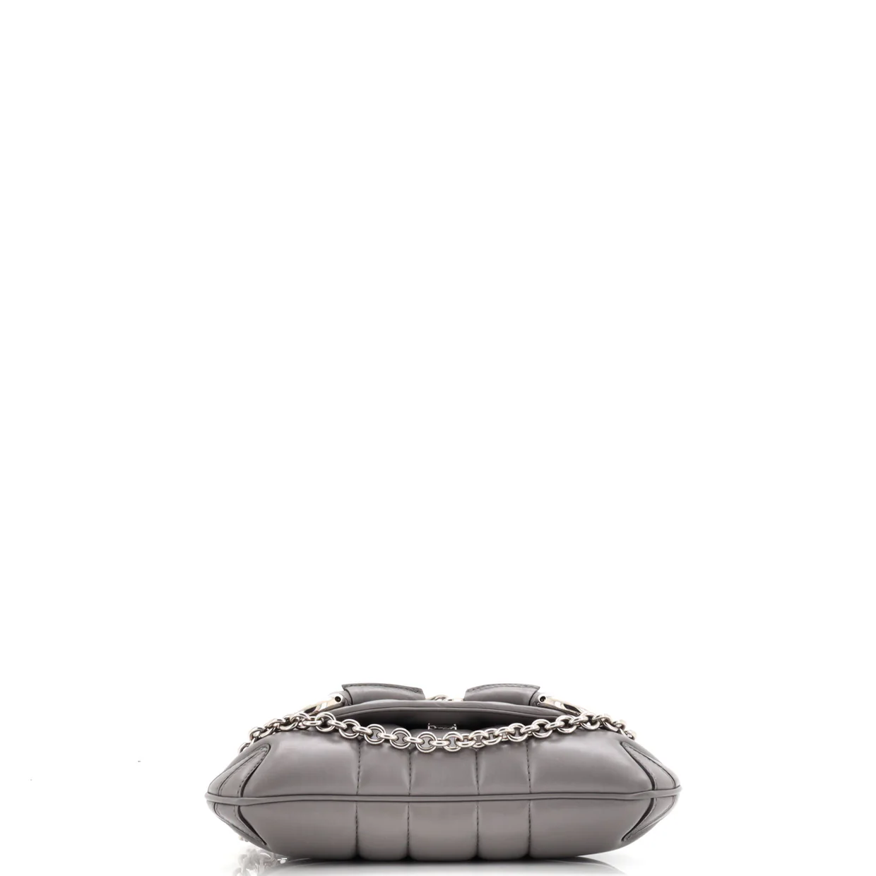 Horsebit Chain Shoulder Bag Vertical Quilted Leather Small - Deep Luxury