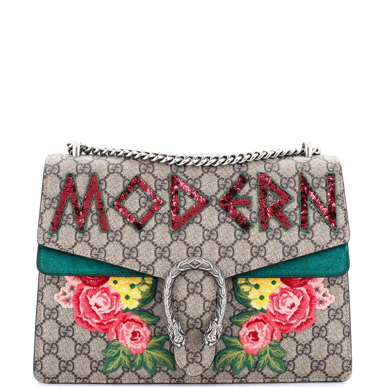 Dionysus Bag Embroidered GG Coated Canvas Medium - Deep Luxury