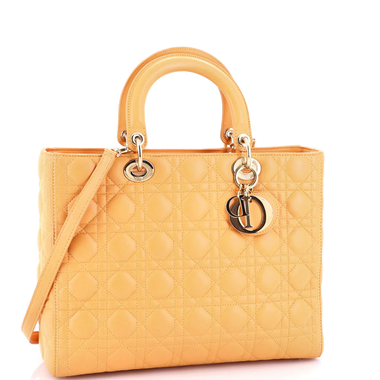 Lady Dior Bag Cannage Quilt Lambskin Large - Deep Luxury