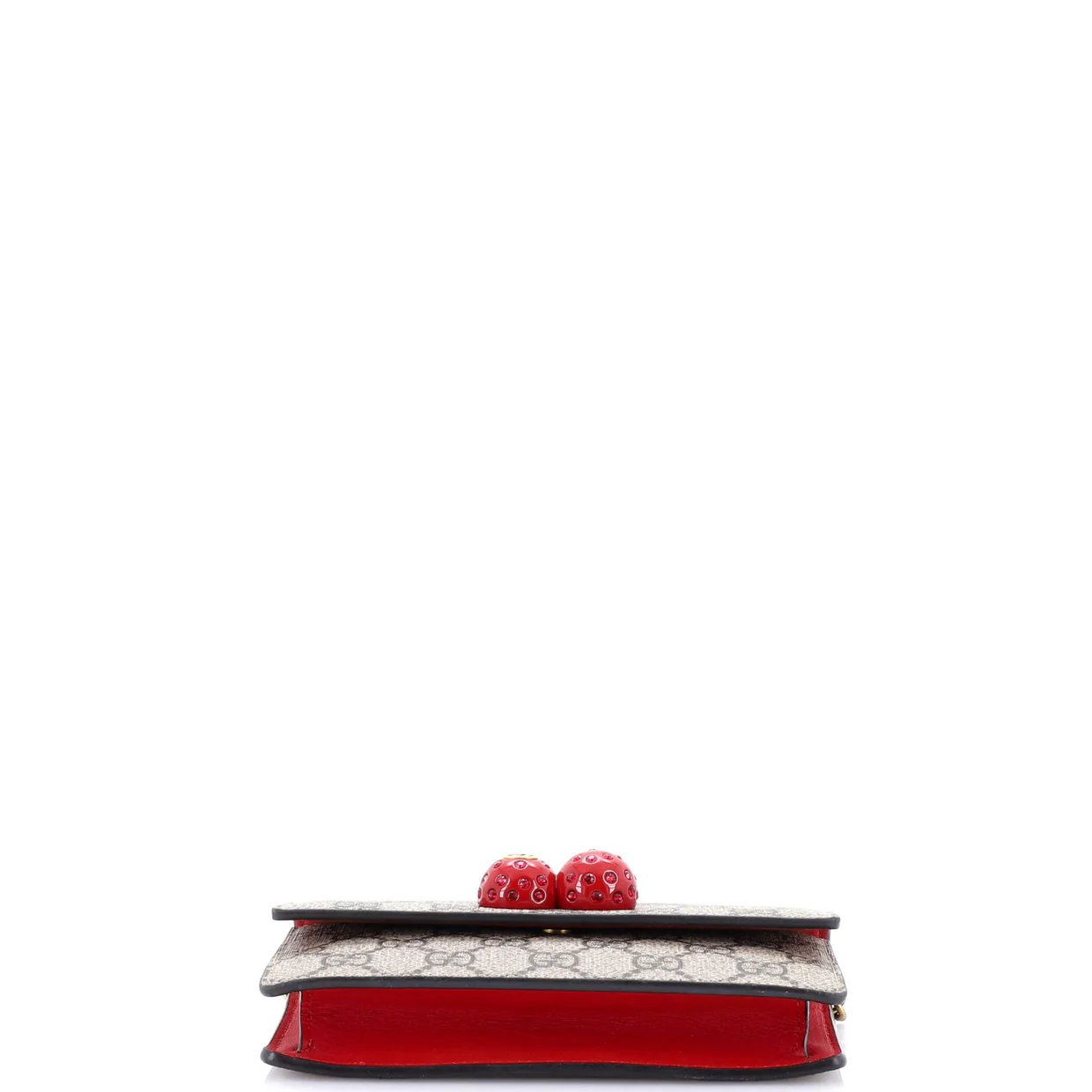 Cherries Wallet on Chain GG Coated Canvas Mini - Deep Luxury
