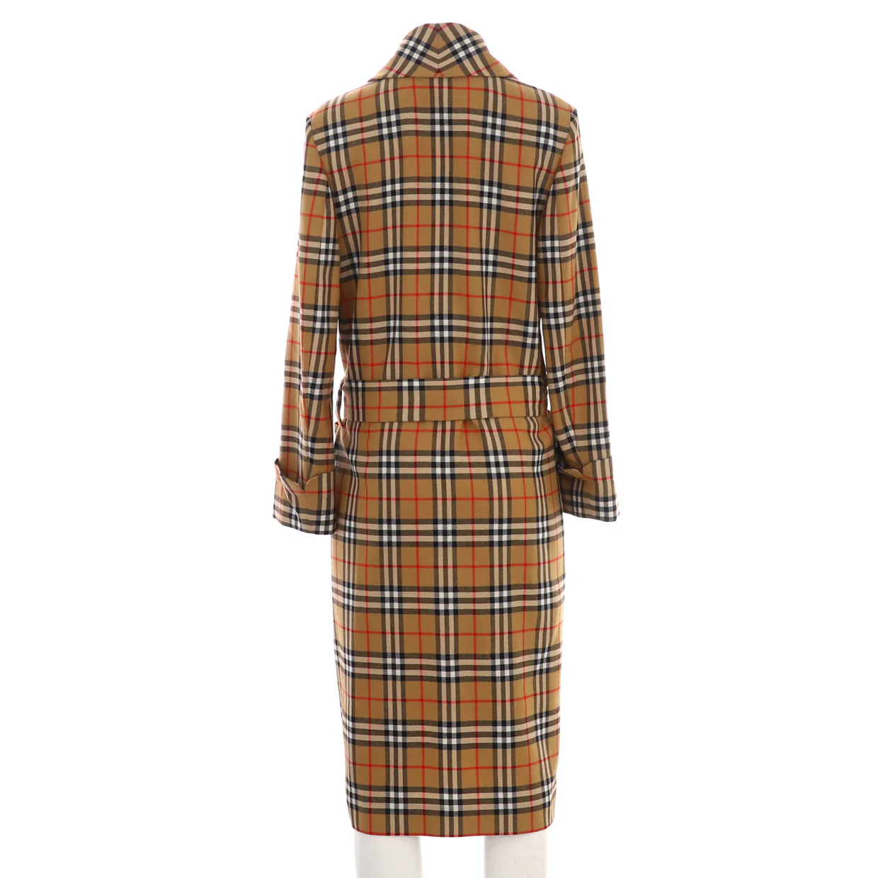 Women's Aldermoore Belted Trench Coat Vintage Check Wool - Deep Luxury
