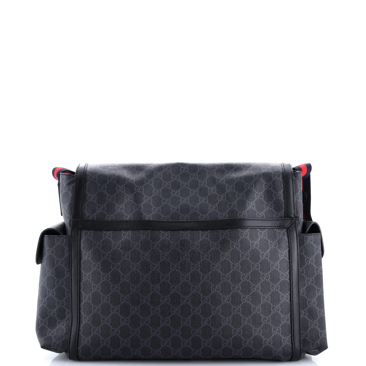 Web Strap Diaper Bag GG Coated Canvas Small - Deep Luxury