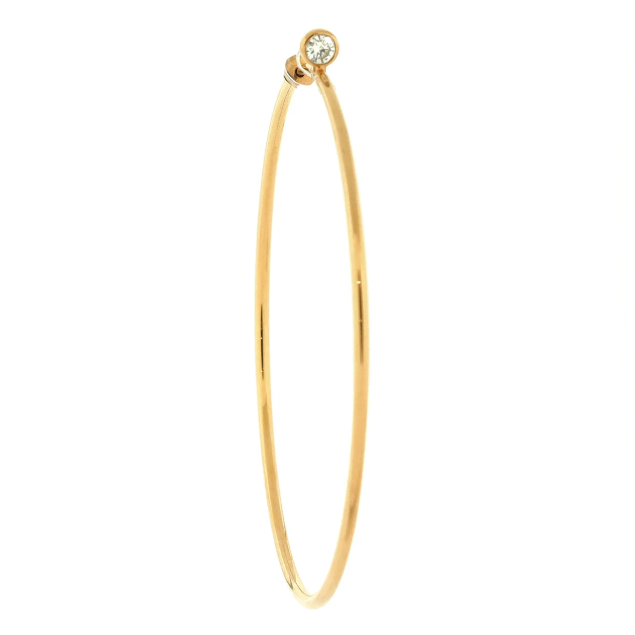 Elsa Peretti Diamond Hoop Earrings 18K Rose Gold with Diamonds - Deep Luxury