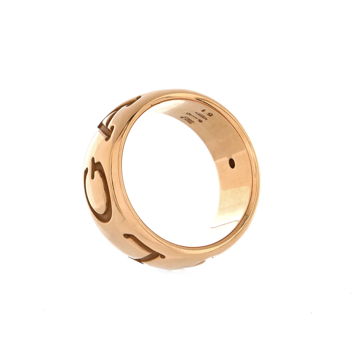Monologo Ring 18K Rose Gold with Diamond - Deep Luxury