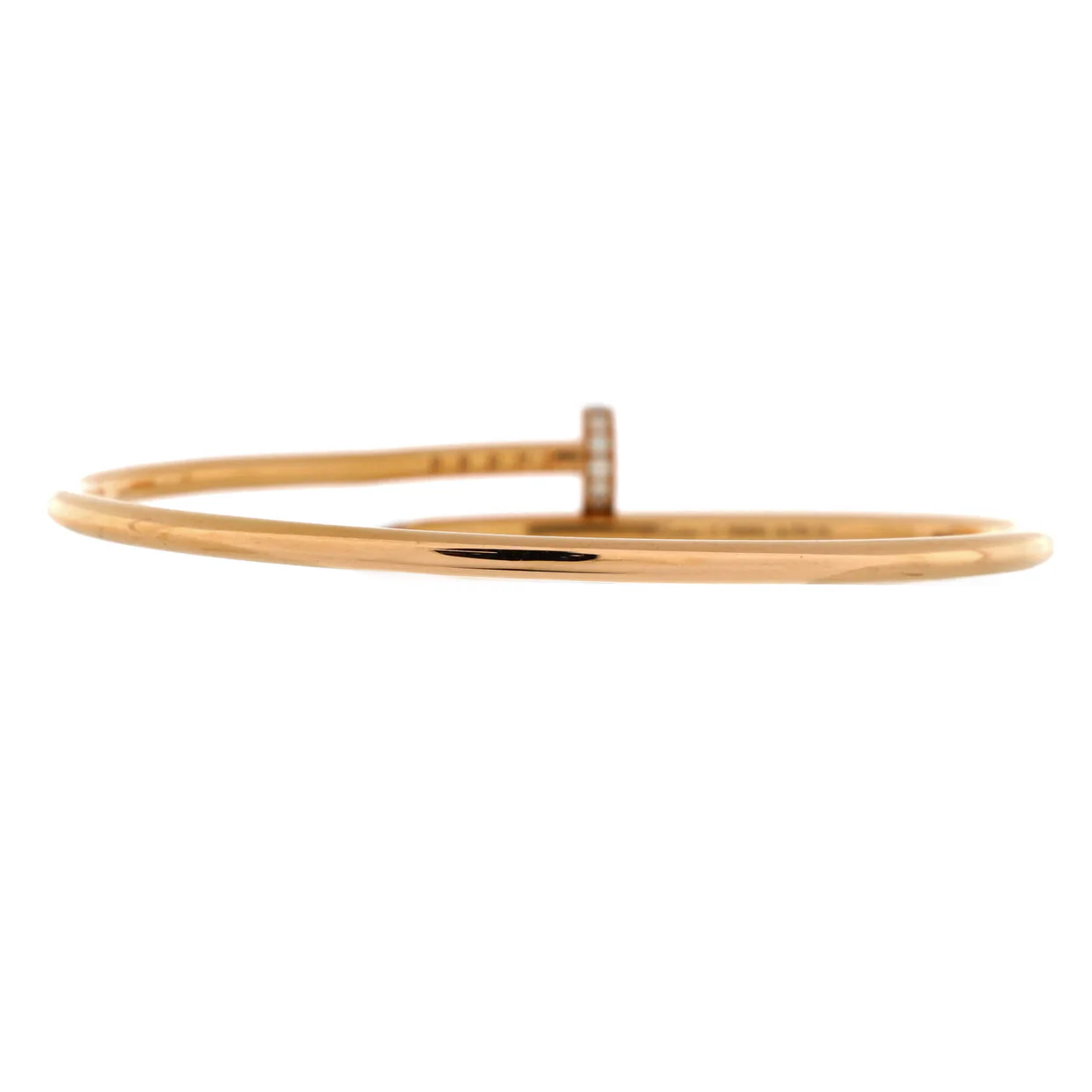 Juste un Clou Bracelet 18K Rose Gold with Diamonds Small - Deep Luxury