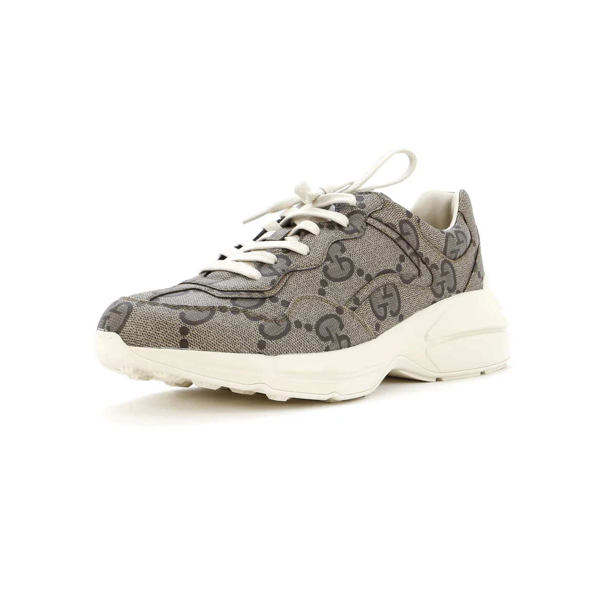 Rhyton Sneakers Jumbo GG Coated Canvas - Deep Luxury
