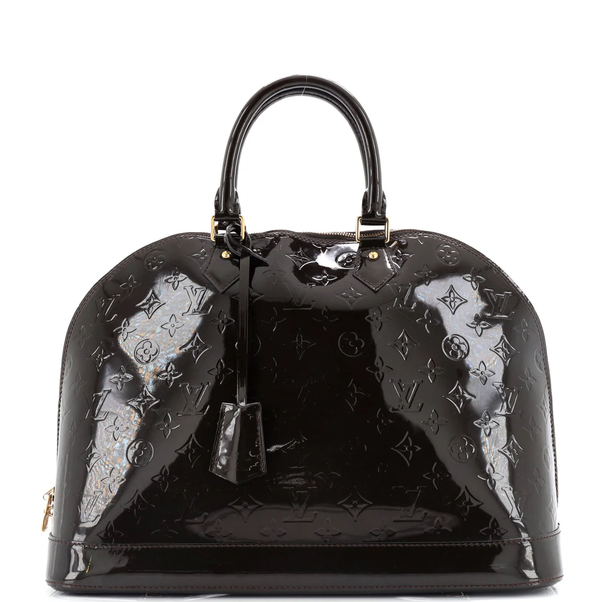 Alma Handbag Monogram Vernis GM - Deep Luxury