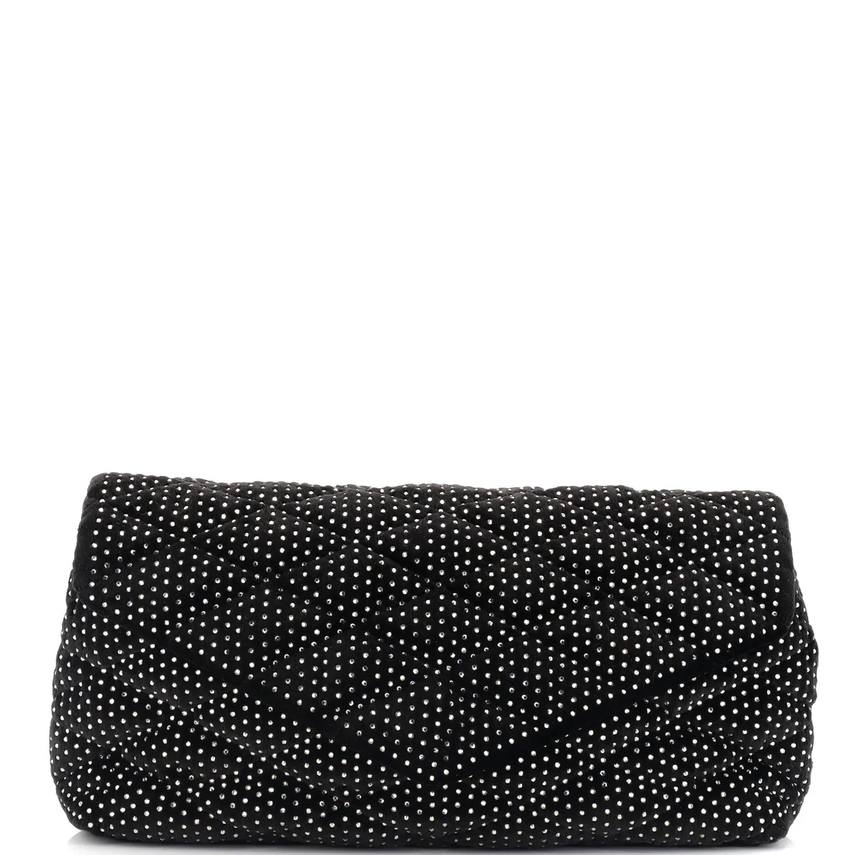 Sade Puffer Envelope Clutch Crystal Embellished Velvet Large - Deep Luxury