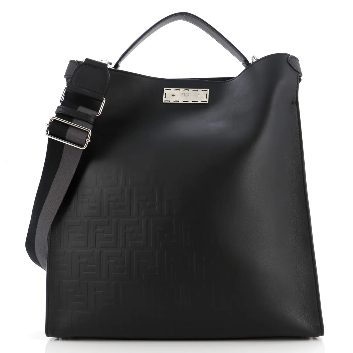 Peekaboo X-Lite Fit Bag Leather with Zucca Embossed Detail - Deep Luxury