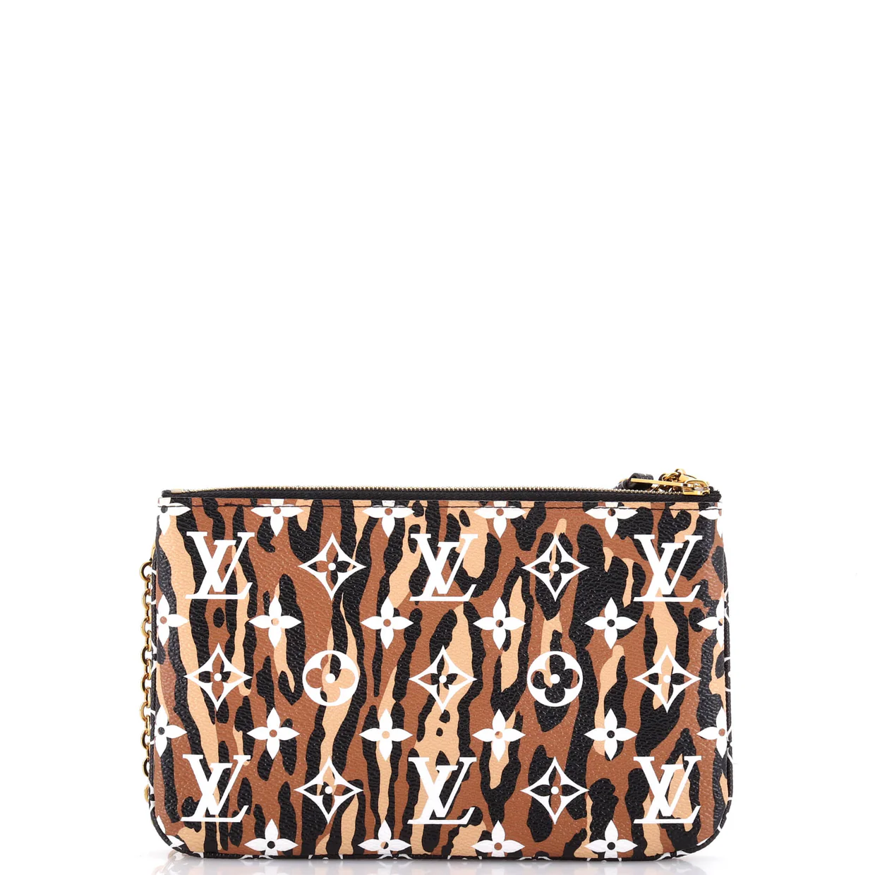 Double Zip Pochette Limited Edition Jungle Monogram Giant - Deep Luxury