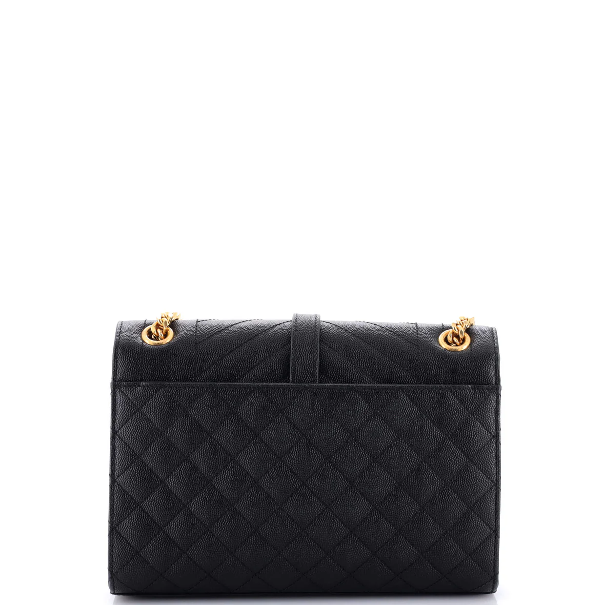 Classic Monogram Envelope Satchel Mixed Matelasse Leather Medium - Deep Luxury