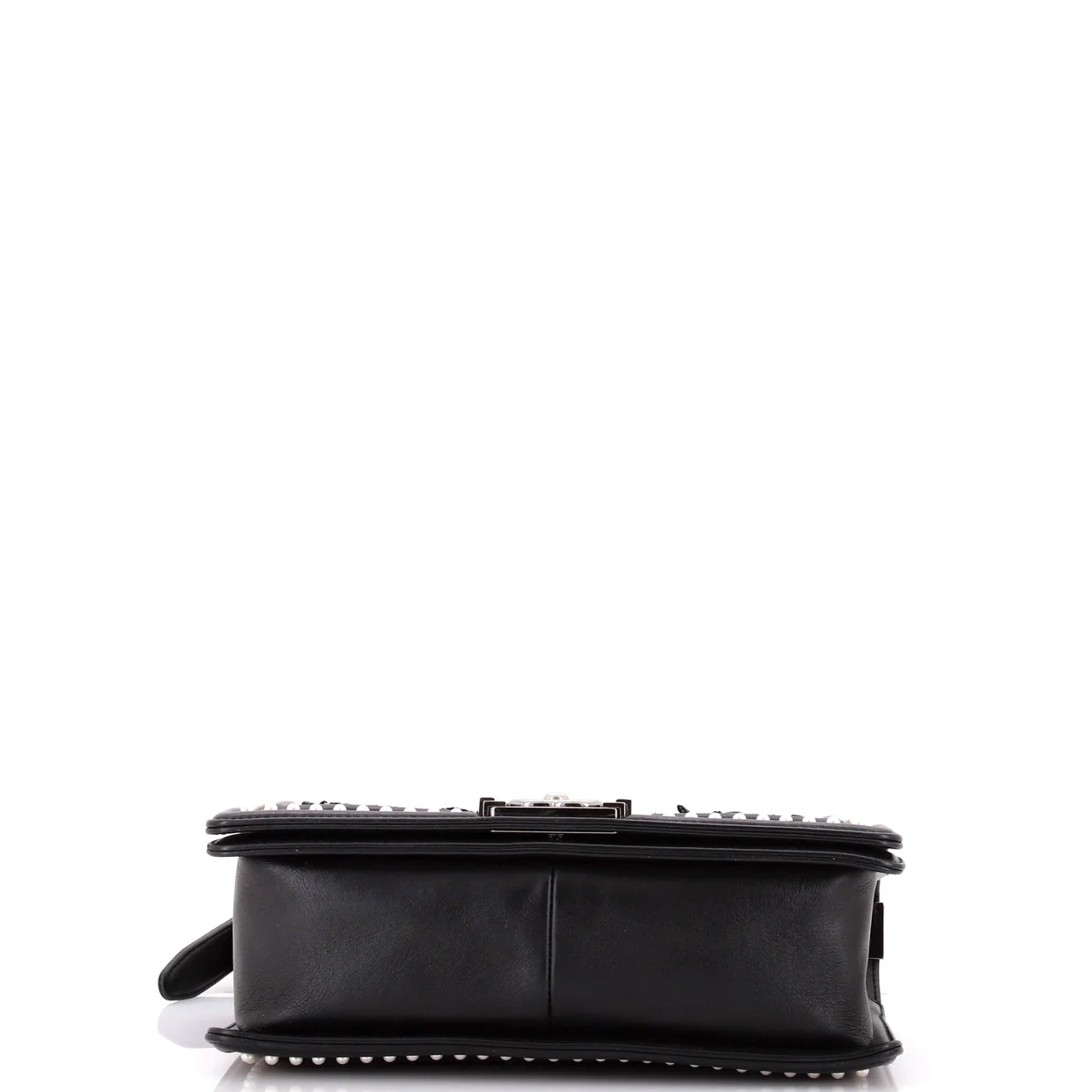 Boy Flap Bag Quilted Tweed with Pearl Embellished Calfskin Old Medium - Deep Luxury