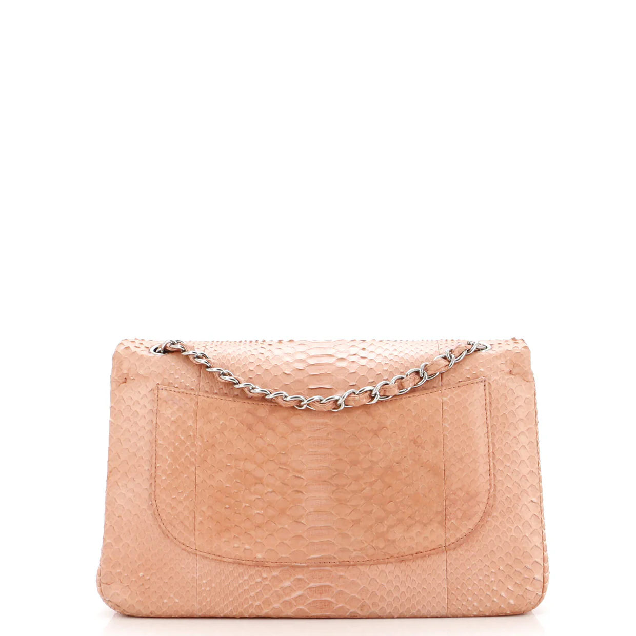 Classic Double Flap Bag Python Jumbo - Deep Luxury