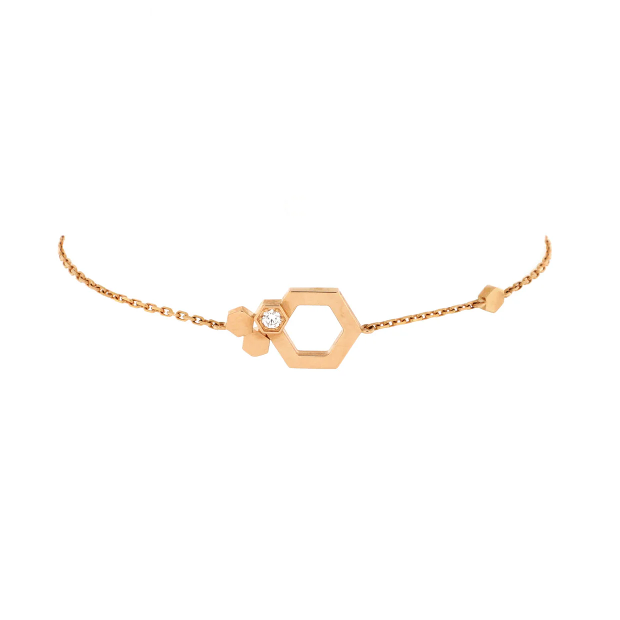 Be My Love Honeycomb Bracelet 18K Rose Gold and Diamond - Deep Luxury
