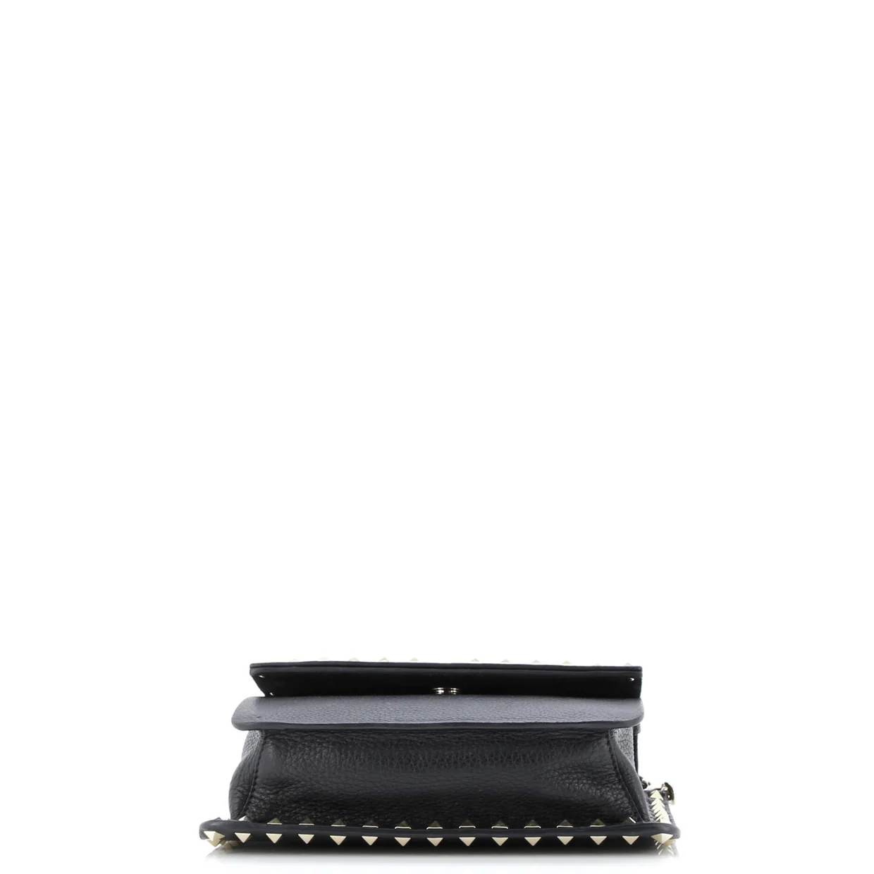 Rockstud Front Handle Flap Bag Leather Small - Deep Luxury