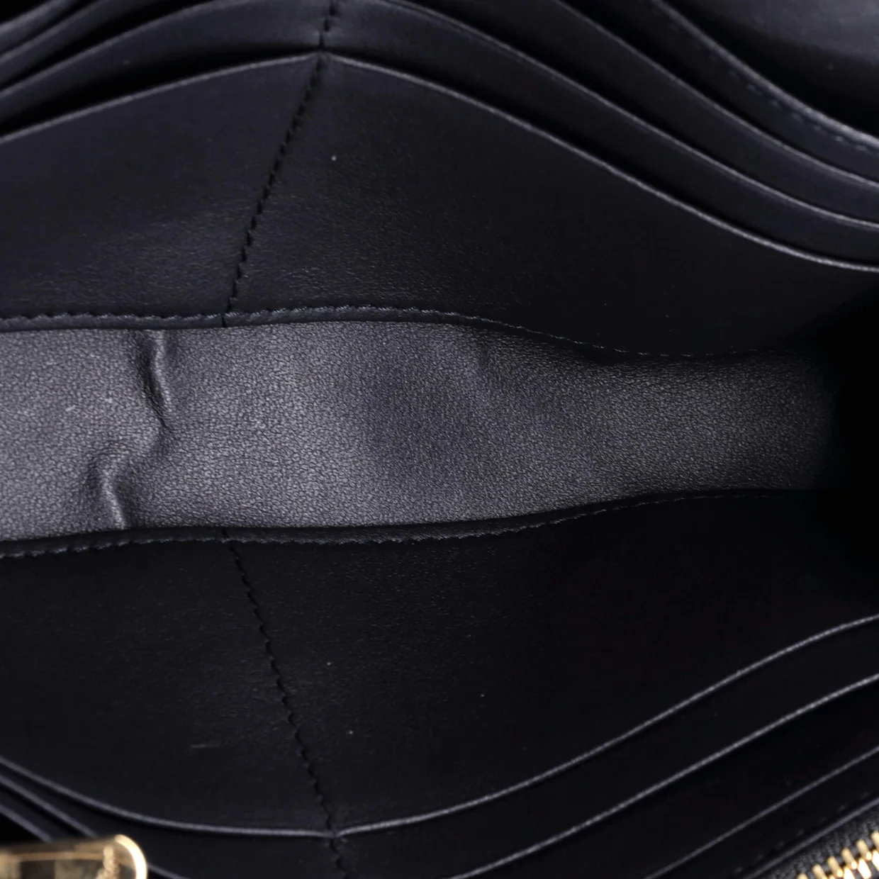 Diorama Croisiere Chain Wallet Cannage Embossed Calfskin - Deep Luxury