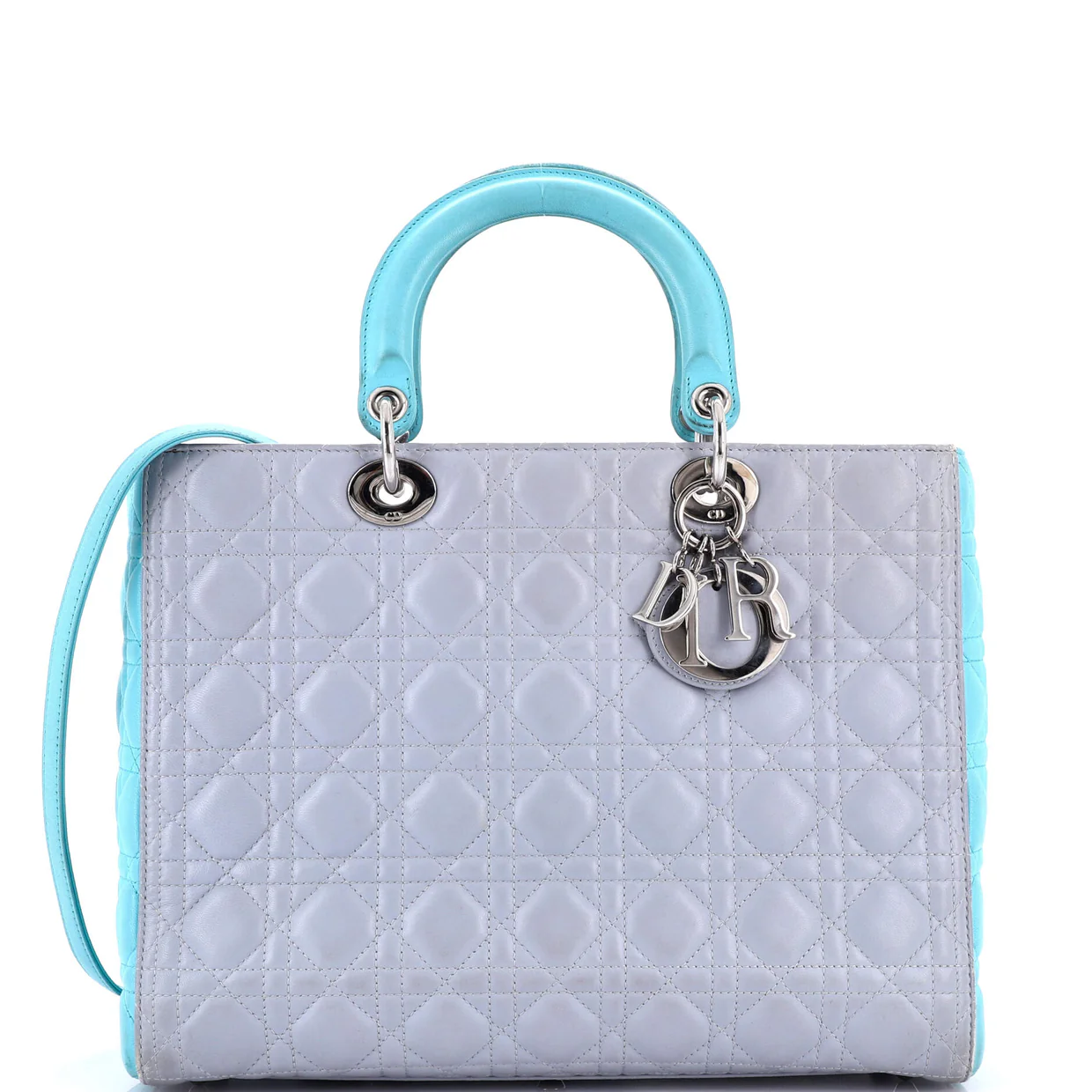Bicolor Lady Dior Bag Cannage Quilt Lambskin Large - Deep Luxury
