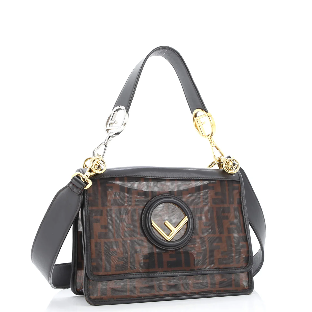 Kan I F Shoulder Bag Zucca Mesh Medium - Deep Luxury