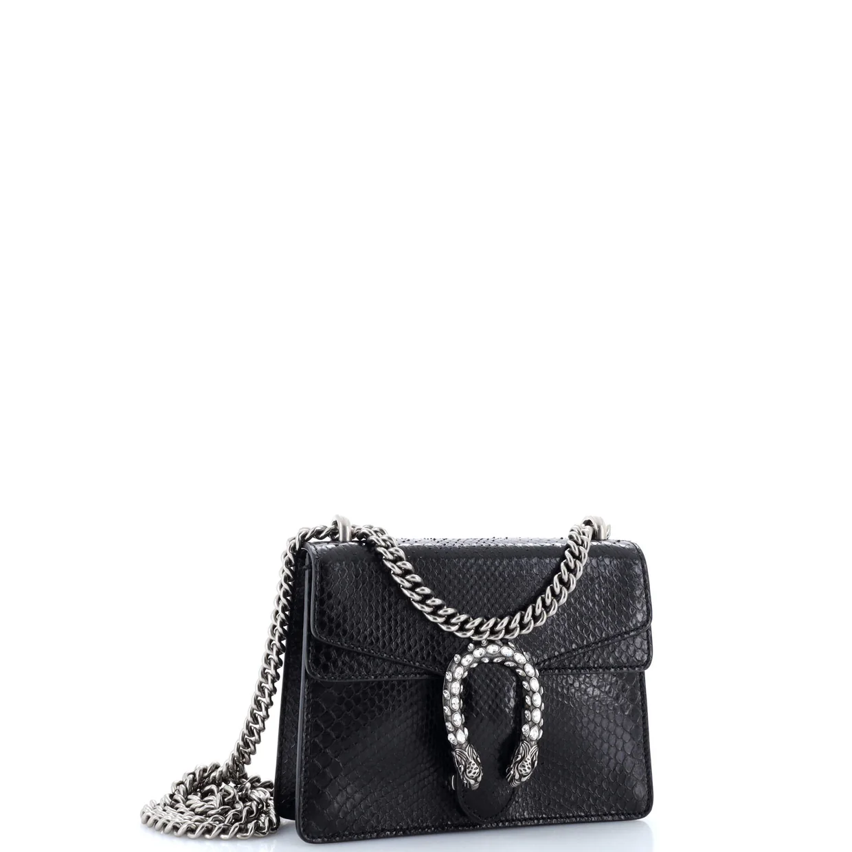 Dionysus Bag Python with Embellished Detail Mini - Deep Luxury