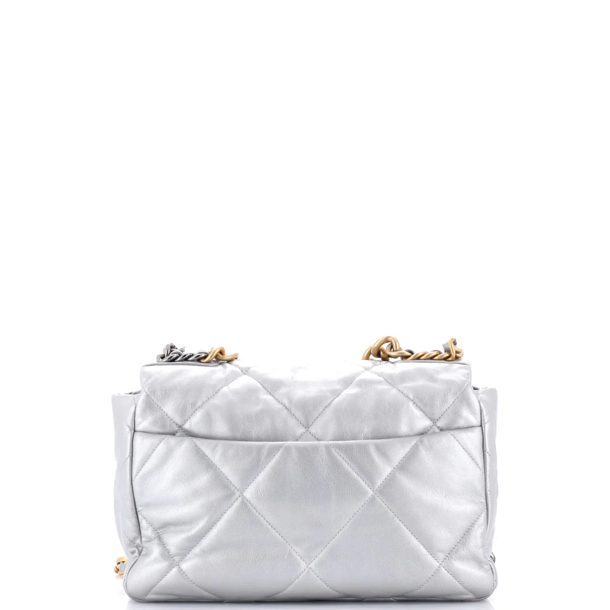 19 Flap Bag Quilted Leather Large - Deep Luxury