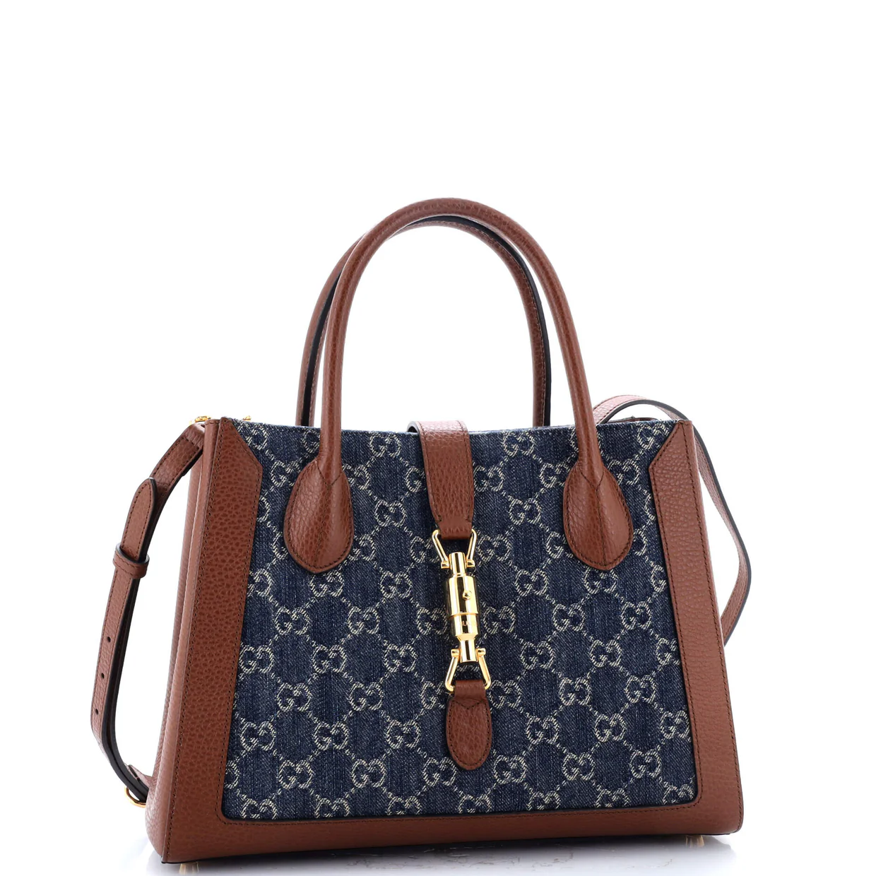 Jackie 1961 Tote GG Denim and Leather Medium - Deep Luxury