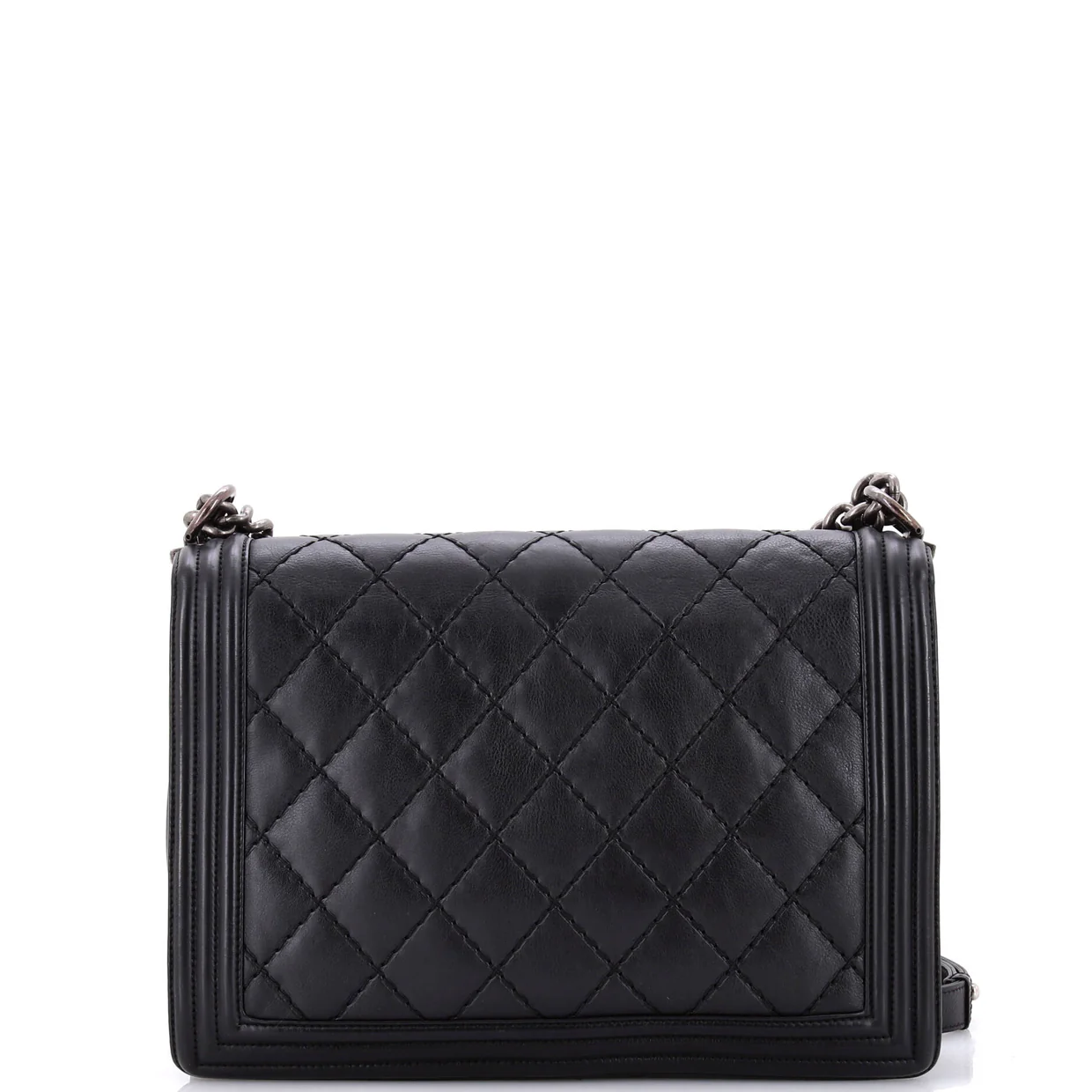 Stitch Boy Flap Bag Quilted Calfskin New Medium - Deep Luxury