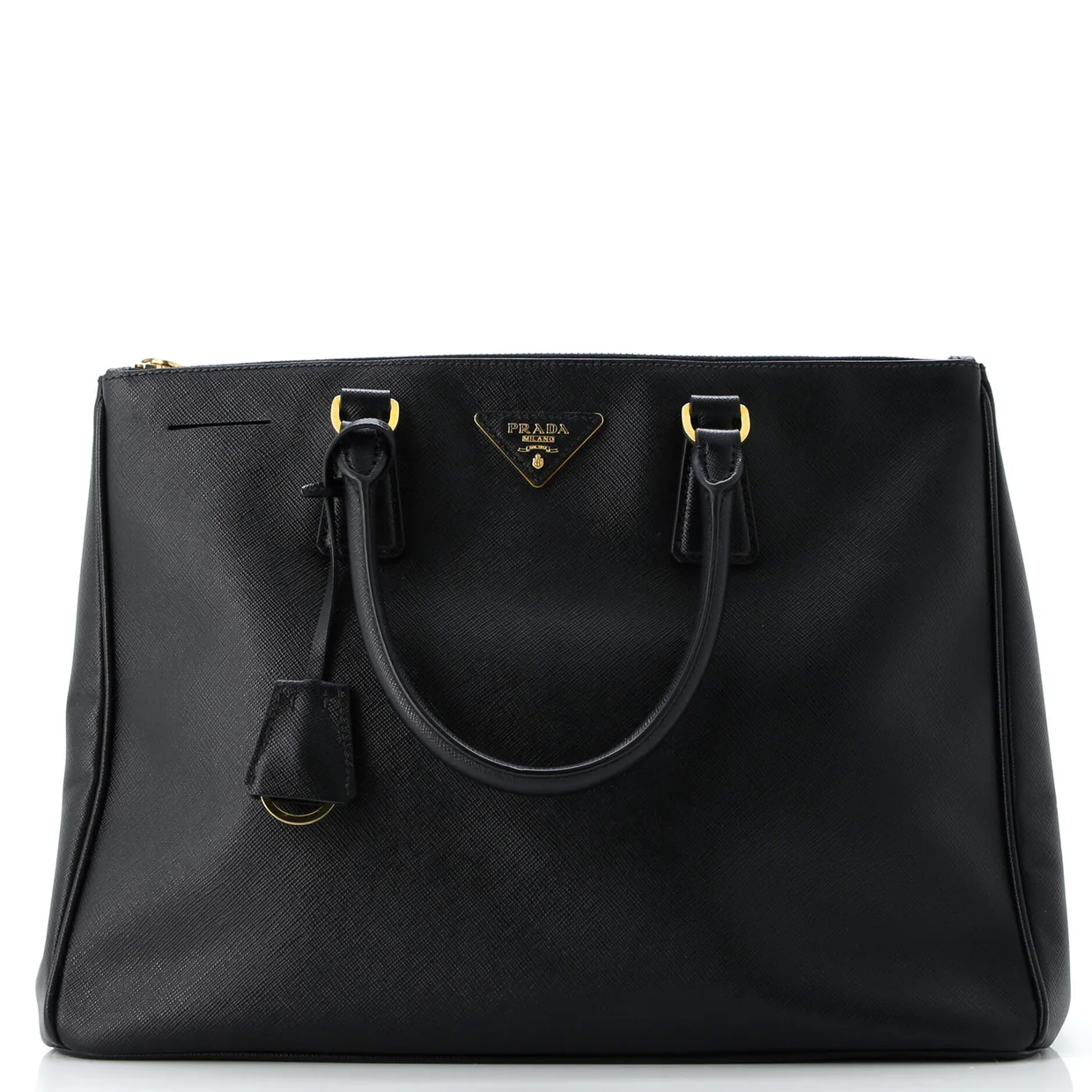 Double Zip Lux Tote Saffiano Leather Medium - Deep Luxury